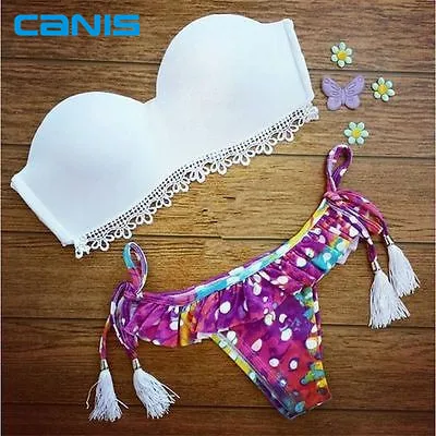 

Black Friday Deals Sexy Women Bandage Bikini Set Push-up Padded Bra Swimsuit Bathing Suit -Swimwear