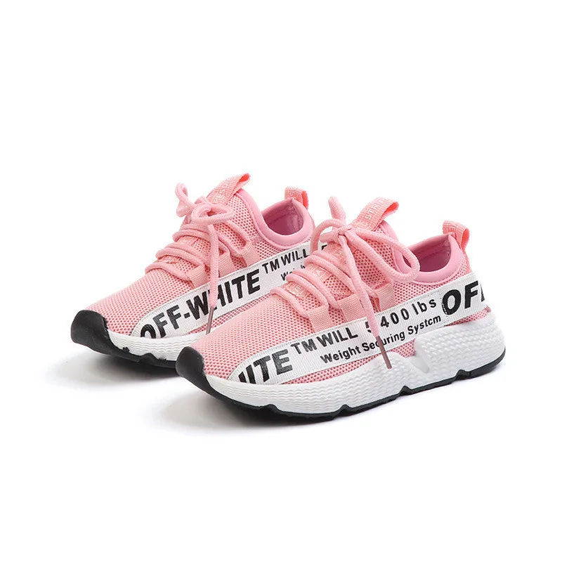 

Sports Shoes For Childrens Brand Kids Shoes 2018 New Fashionable Net Breathable Running Sneakers Soft For Girls Boy Shoes 5-14Y