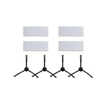 

12pcs/lot side brush x4 + hepa filter x4 + sponge x4 Replacement Kits for ILIFE A6 A8 A4 A4s Robot Vacuum Cleaner Parts filters
