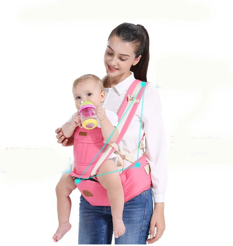 0-36 Months Kangaroo Ergonomic Hipseat Baby Carrier Infant Hipseat Sling Hip Waist Stool Seat Backpack Wrap for Newborns Mom