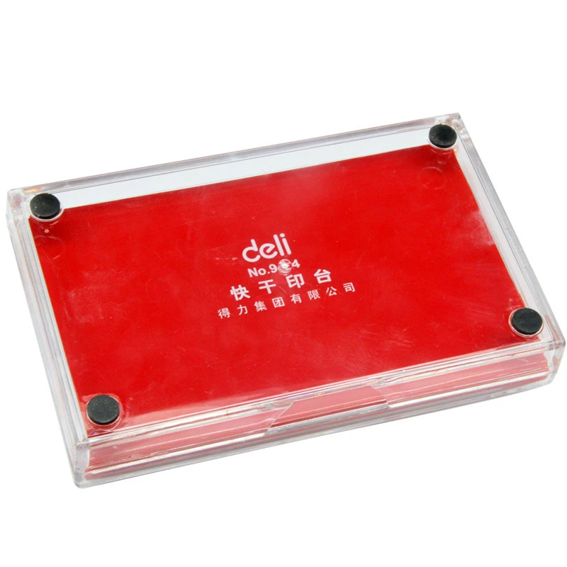 

DL 9864 large square pad pad capable of quick drying ink drying special financial stamp Teaching equipment for office supplies