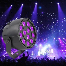 High Power 36W 12 LEDs Sound Active UV Led Stage Par Light Ultraviolet Led Spotligh Lamp for Disco DJ Projector Machine Party