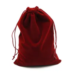 2 шт./лот 15x20 см темно-красный бархатный мешок большой мешок ювелирных изделий браслет конфеты ювелирные изделия Упаковочные пакеты свадьбы