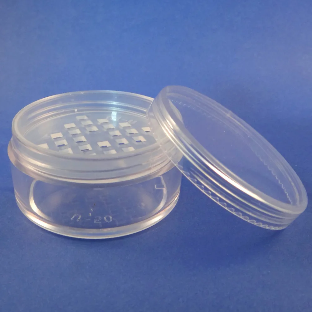 10 PCS Clear Cosmetic Sifter Container Plastic Makeup Packaging Loose
