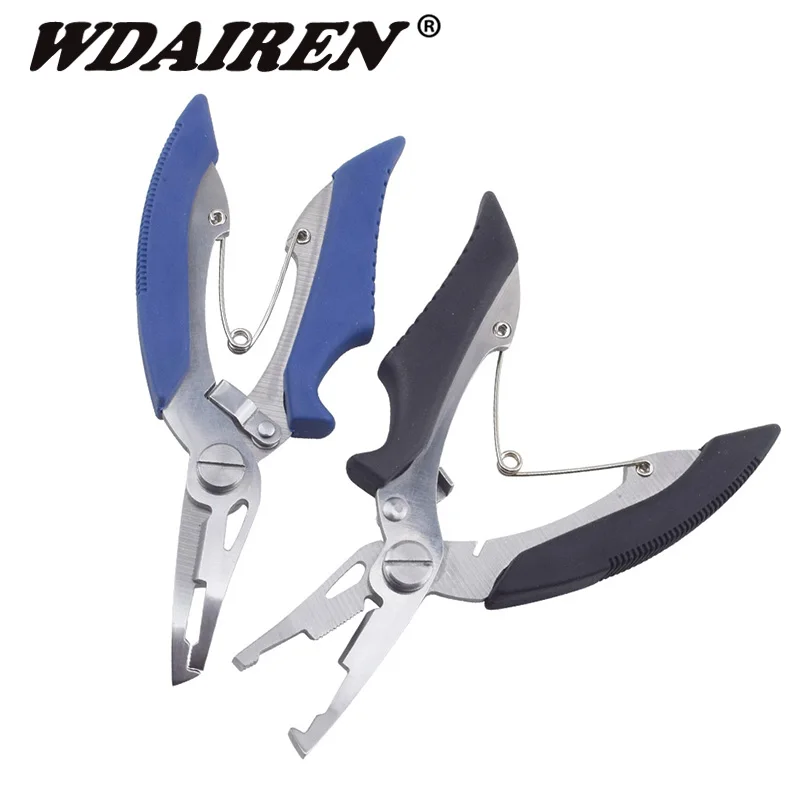 

1Pcs Stainless Steel Fishing Pliers with package 2 Colors Scissors Line Cutter Remove Hook Fishing Tackle Tool FA-046