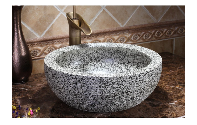 Porcelain Bathroom ceramic counter top sink round wash basin hand painted bathroom sink wash basin ceramic (4)