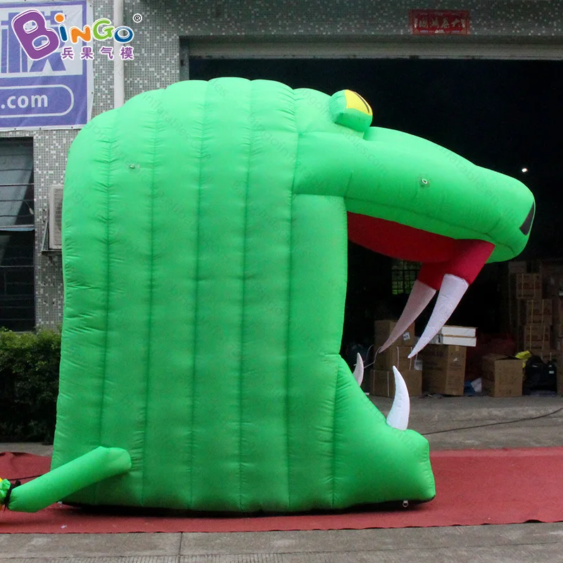  Free Delivery Green color Inflatable Snake Tunnel Tent 3.5x2x3 Meters customized blow-up football t