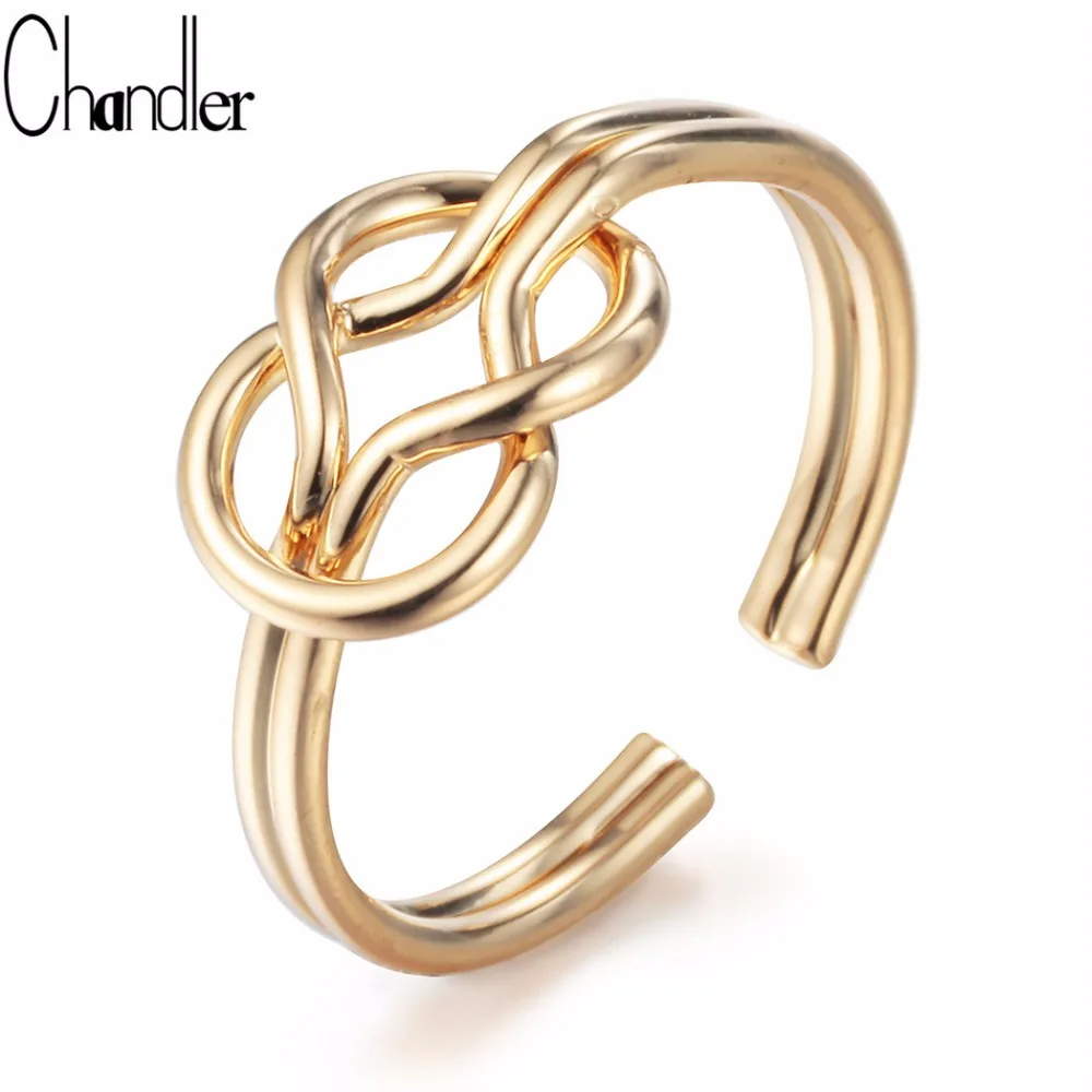 Chandler Sailor Knot Rings Love Jewelry Double Wire Bow Open Ring For Girls Forever Friendship Infinity Best Gifts | Украшения и
