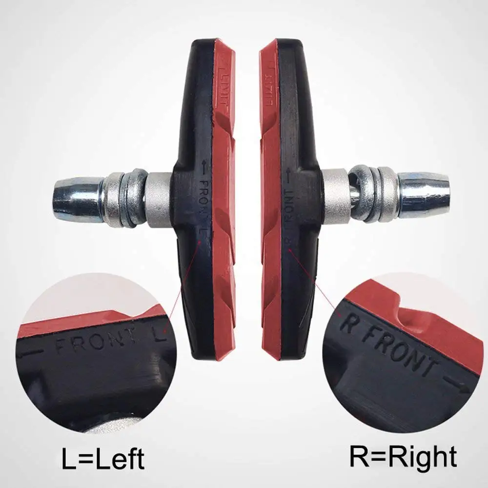 Одна пара горных тормоза дорожного велосипеда колодки MTB тормоза велосипедные V-Brake держатель обувь Резиновые блоки прочные велосипедные