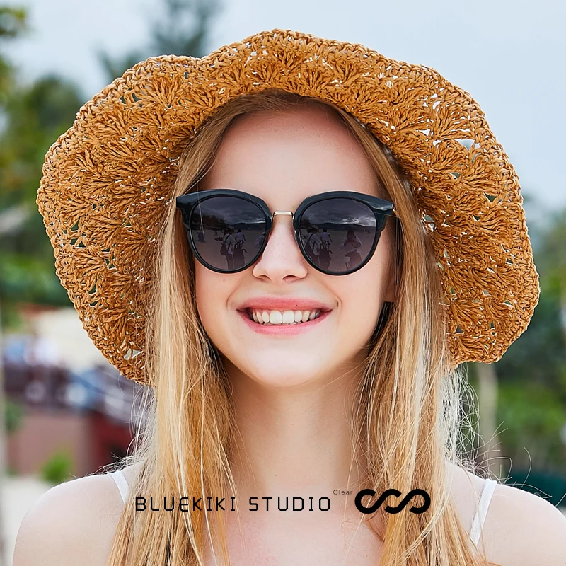 

KIKI 2019 Cat Eye Women Polarized Sunglasses Brand Designer NEW Black Ladies Sun Glasses Steampunk Driving Zonnebril Dames#6122
