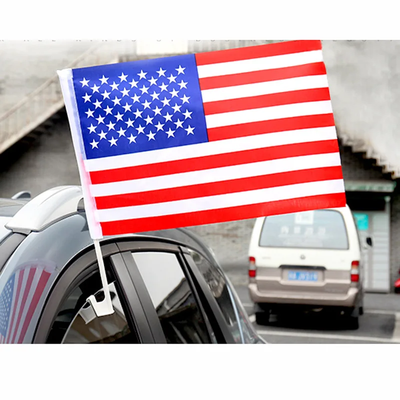 

World country car flag /window /bicycle advertising favorite tour flag with hook hang on the car window Promotional props