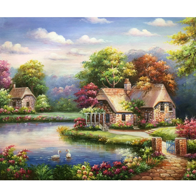 Autumn Scenery Diamond Painting Landscape Diamond Painting Full Cross