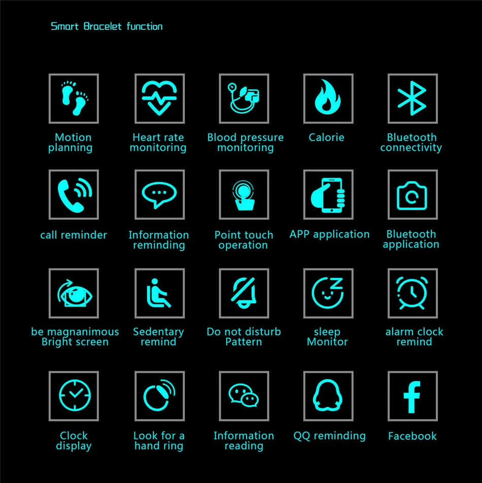 Fitness Tracker bracelet pressure measurement pedometer Smart band Heart rate monitor IP68 Waterproof smartwatch For Android ios xiaomi band 04