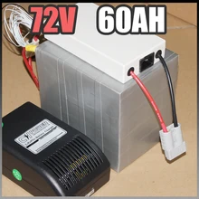 72V 60Ah LiFePO4 Battery Pack ,4000W Electric Bicycle Battery + BMS Charger 72v lithium scooter electric bike battery pack