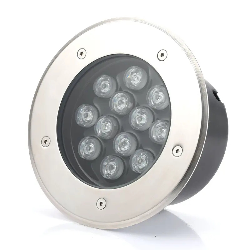 Lâmpada ao ar Frete Grátis Branco Quente - Cool White Led Light Underground Ip68 Enterrado Chão Recesso Livre Ac85v-265v ou 12v 9w 12w 10 chão recesso lâmpada ao ar livre AC85V-265V ou 12V