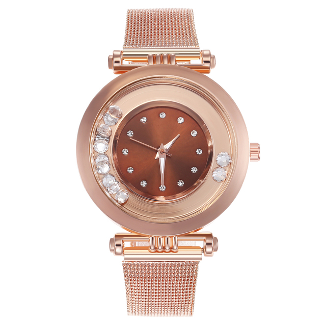 Watch Luxury Alloy Mesh With Rhinestone Quicksand Quartz Watch Hot Selling Watch Top Brand  Relogio Feminino Montre Femme