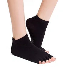1 пара противоскользящие носки для йоги с половинным носком противоскользящие носки для йоги с открытым носком прочные открытые короткие пять пальцев хлопоковые носки для йоги