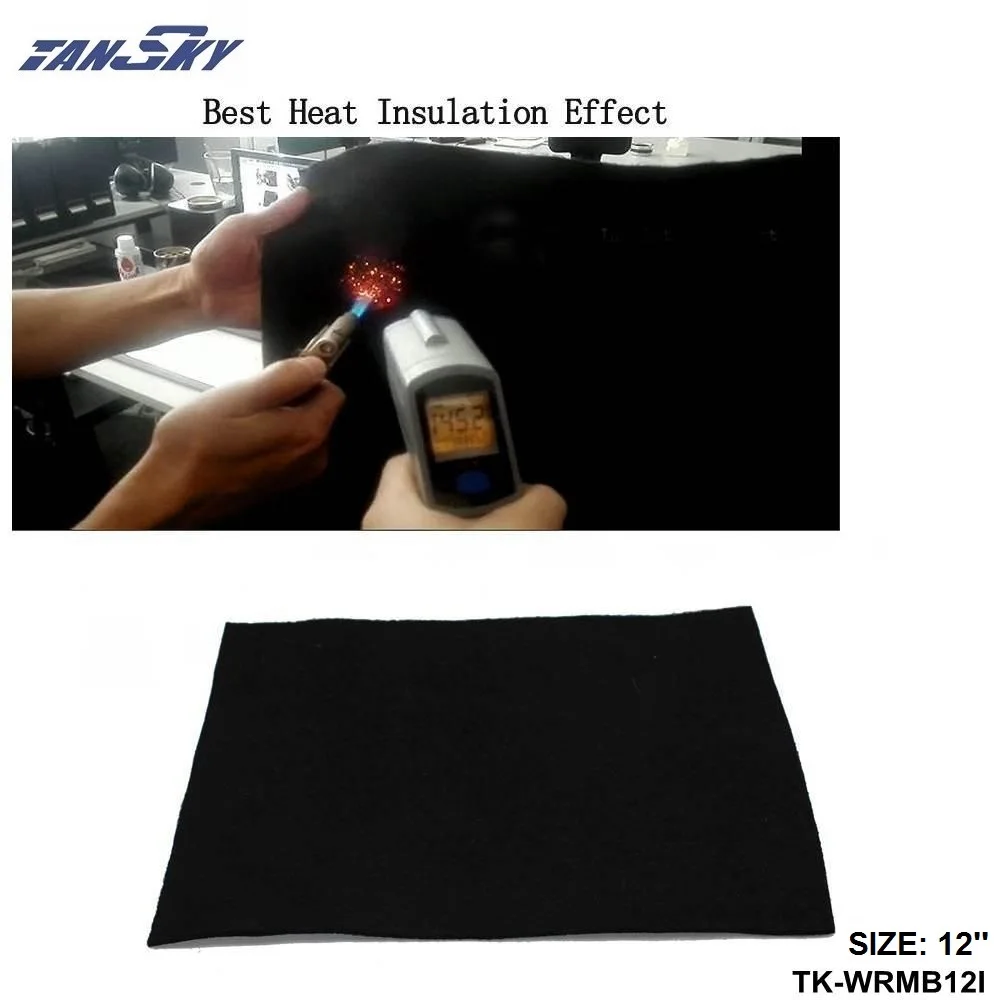 Car Carbon Fiber Welding Blanket Torch Shield Plumbing Heat Sink Slag Fire Felt New 12"x12" x1/4  TK-WRMB12I