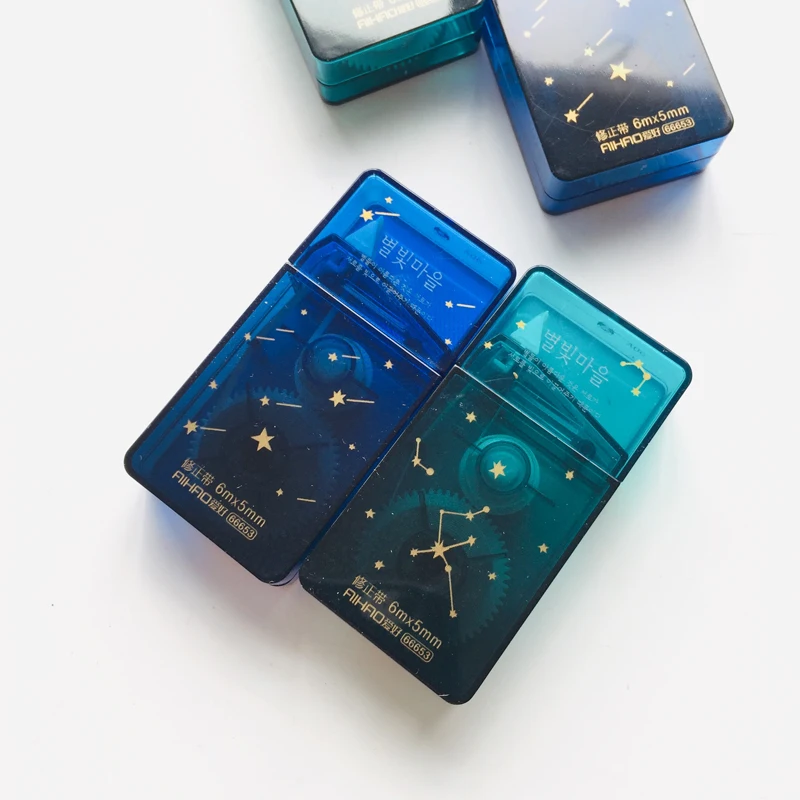 

6M*5MM Simple Cute Starry Sky Little Star Correction Tape Eraser for Writing Student School Office Supply Stationery