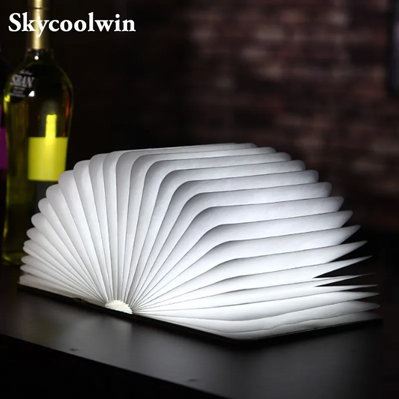 

New Generation Skycoolwin Bedside Children LED Night Light 200LM Foldable Colorful USB Rechargeable LED Book Shape Night Lamp