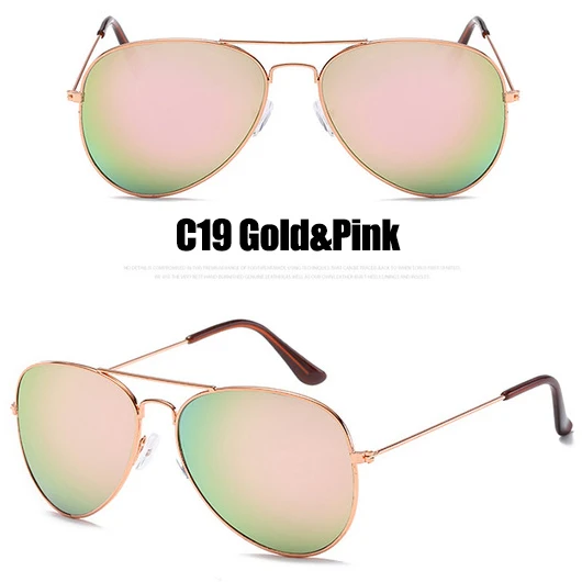 C19 Gold Pink RBROVO, солнцезащитные очки пилота для женщин/мужчин, Лидирующий бренд, дизайнерские, роскошные солнцезащитные очки для женщин, Ретро стиль, для улицы, для вождения, Oculos De Sol - Цвет линз: C19 Gold Pink