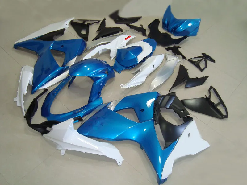 Комплект обтекателей под давлением для SUZUKI GSXR1000 K9 09 10 GSXR 1000 2009 gsxr 2010 ABS синие белые