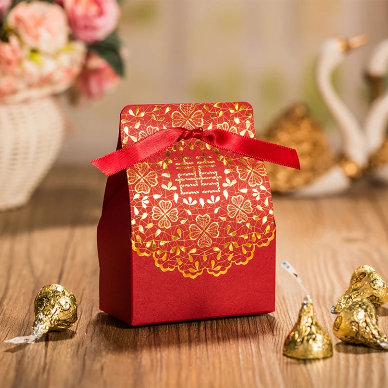 50Pcsset Flower Laser Cut Hollow Carriage Favors Gifts Candy Boxes With Ribbon Baby Shower Wedding Party Supplies (5)