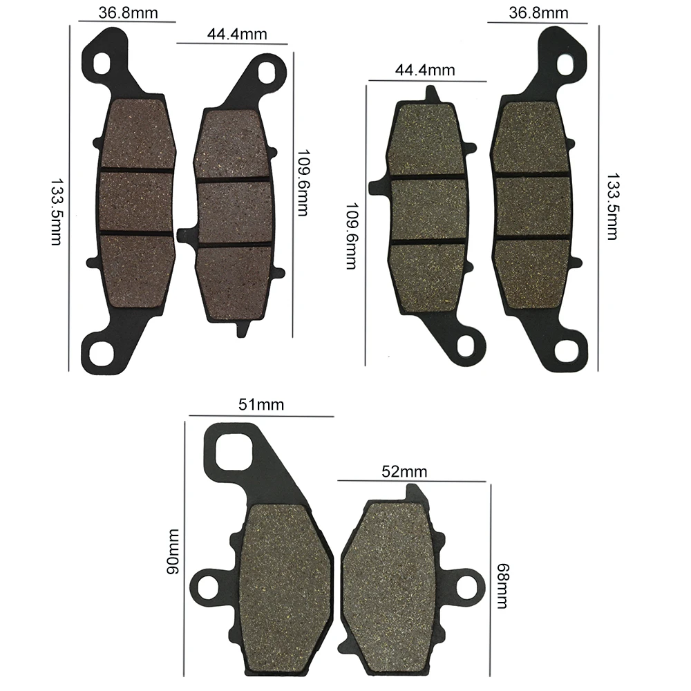 Передние и задние тормозные колодки для Kawasaki KLE 650 KLE650 Versys 07-13 ER6F ER-6F 06-13 ER6N ER-6N 06-13 Z750 Z750S ZR750 04-07