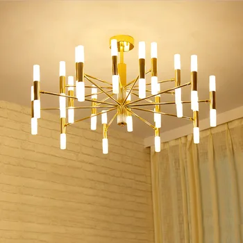 

Modern LED Chandelier Gold Ceiling Drop Light Acrylic Lampshade G9 Bulbs AC220V Living Room Bedroom Ceiling Chandelier Fixture