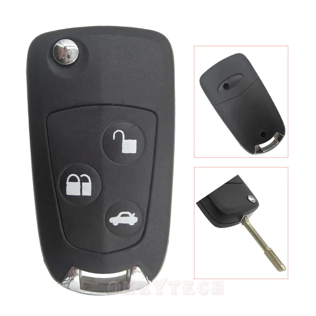 3 Ons Replacement Remote Flip Modified Car Blanks 3 Ons Replacement Remote Flip Modified Car Blanks Switchblade Key Shell For Ford Focus Fiesta