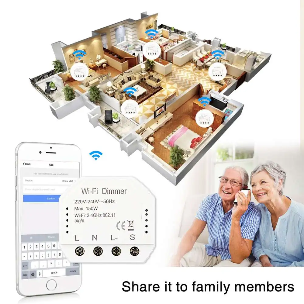 MoesHouse DIY умный WiFi светильник светодиодный диммер Smart Life/Tuya APP пульт дистанционного управления 1/2 переключатель работает Alexa Google Home