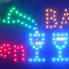 Горячая Распродажа года специально 10x19 дюймов полу-открытый ультра-яркий мигающий светодиод бар знак главе Бар вывески