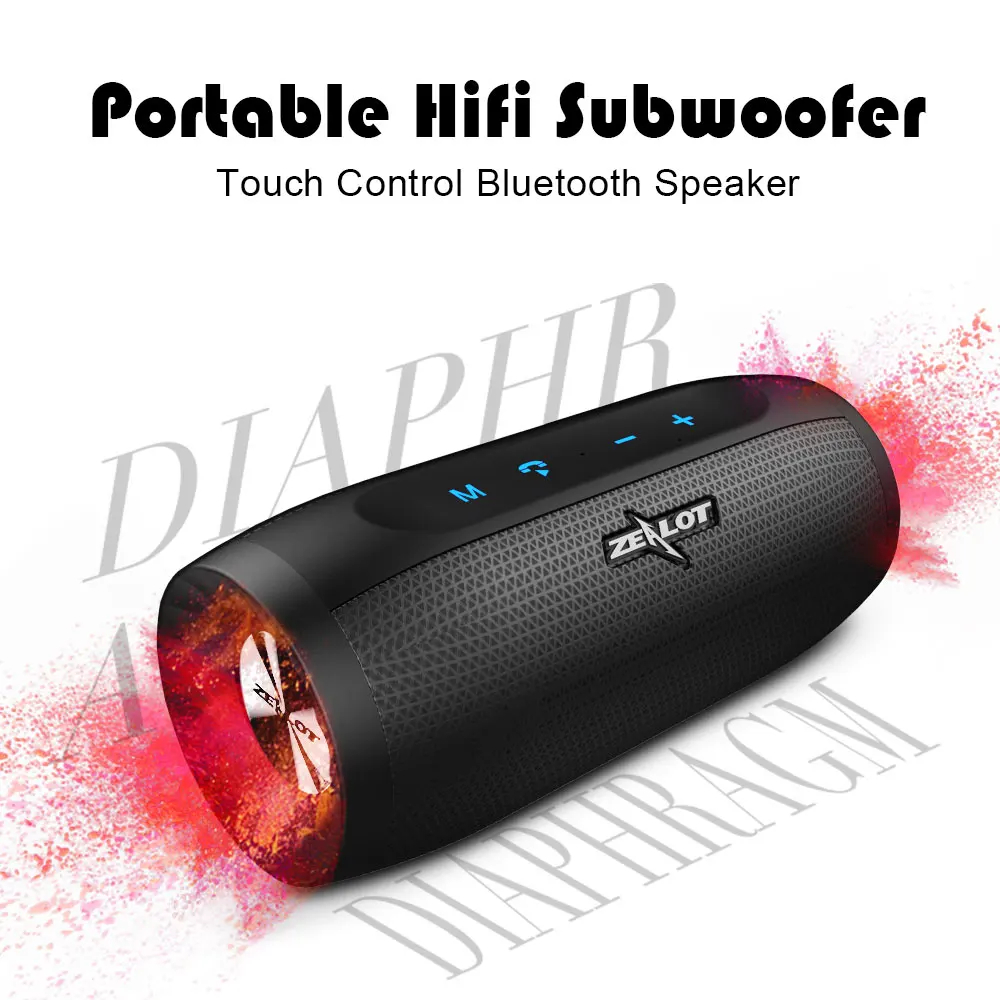 ZEALOT S16 Bluetooth Speaker Outdoor Wireless Bass Column 3D Stereo Sound Subwoofer Waterproof SD/TF Card Playback Built-in Mic ZEALOT S16 Bluetooth Speaker Outdoor Wireless Bass Column 3D Stereo Sound Subwoofer Waterproof SD/TF Card Playback Built-in Mic
