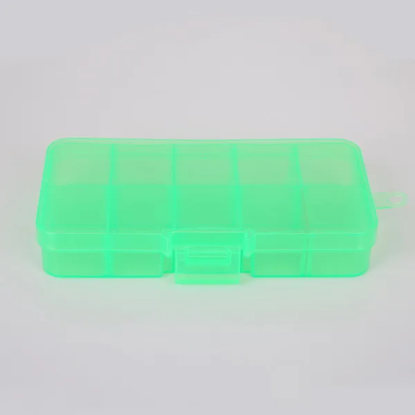 10 Slots Plastic Storage Jewelry Box Compartment Adjustable Container for Beads Earring Box for Jewelry Rectangle Box Case 