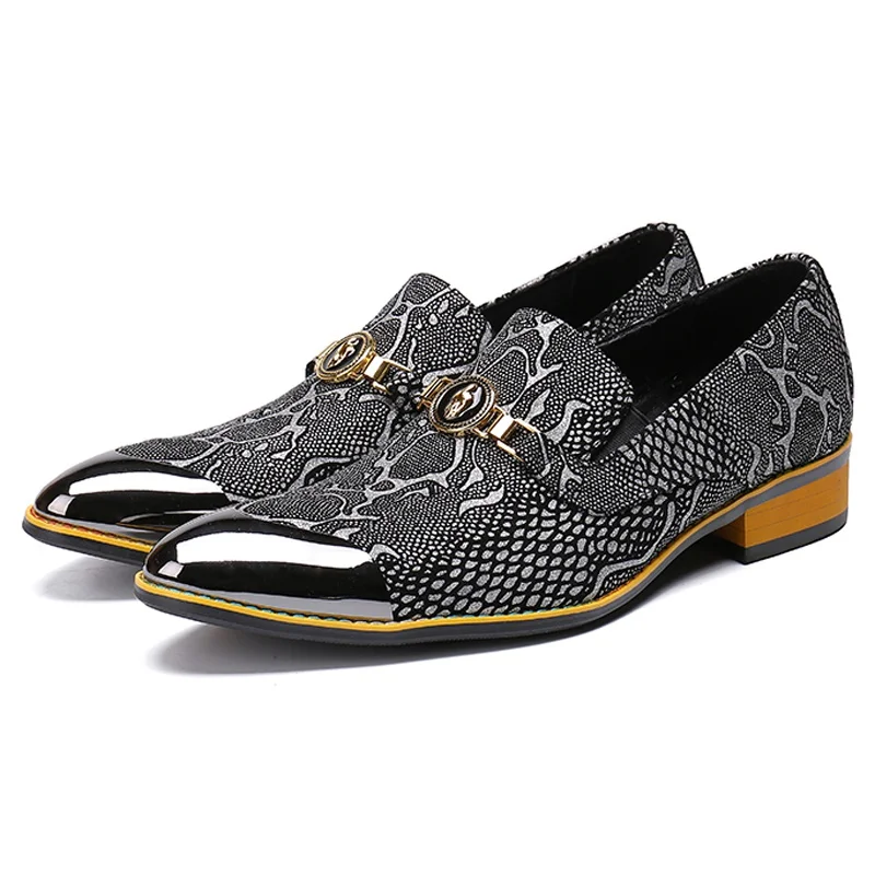 Sapatos Partido Mocassins Dança Vestido Homens Python Formal Couro Plus Dos Banquete Sl347 Homem Genuíno Toe Cinza Apontou Casamento Size Padrão De Do xqwTfOaHw