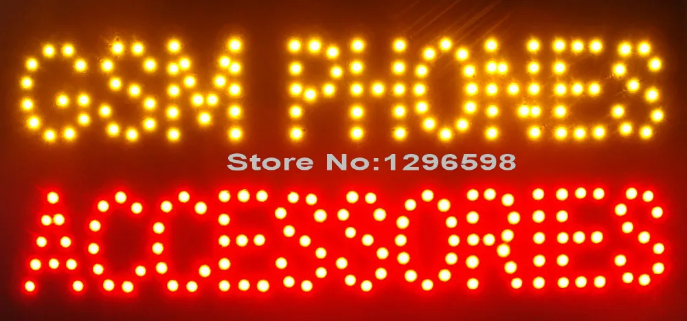 

Супер яркие светодиодные Аксессуары для телефонов gsm графика 10x19 дюймов телефонный бизнес-магазин знак светодиода