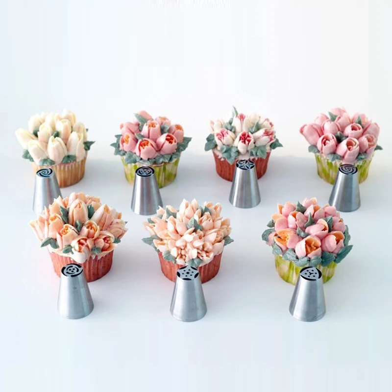 Aliexpress.com : Buy 7Pcs/Set Russian Nozzles Tulip Tips ...