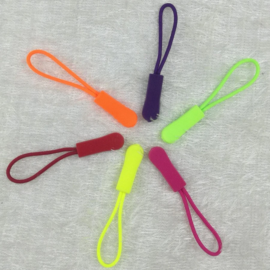 30Pcs/bag Outdoor Camping Backpack Zipper Pulls Cord Rope Ends Lock Zip