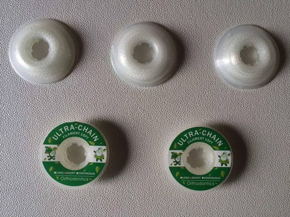 

5pcs/set NEW Dental Orthodontics Power Chains Spool Elastic Ultra Short Size Clear