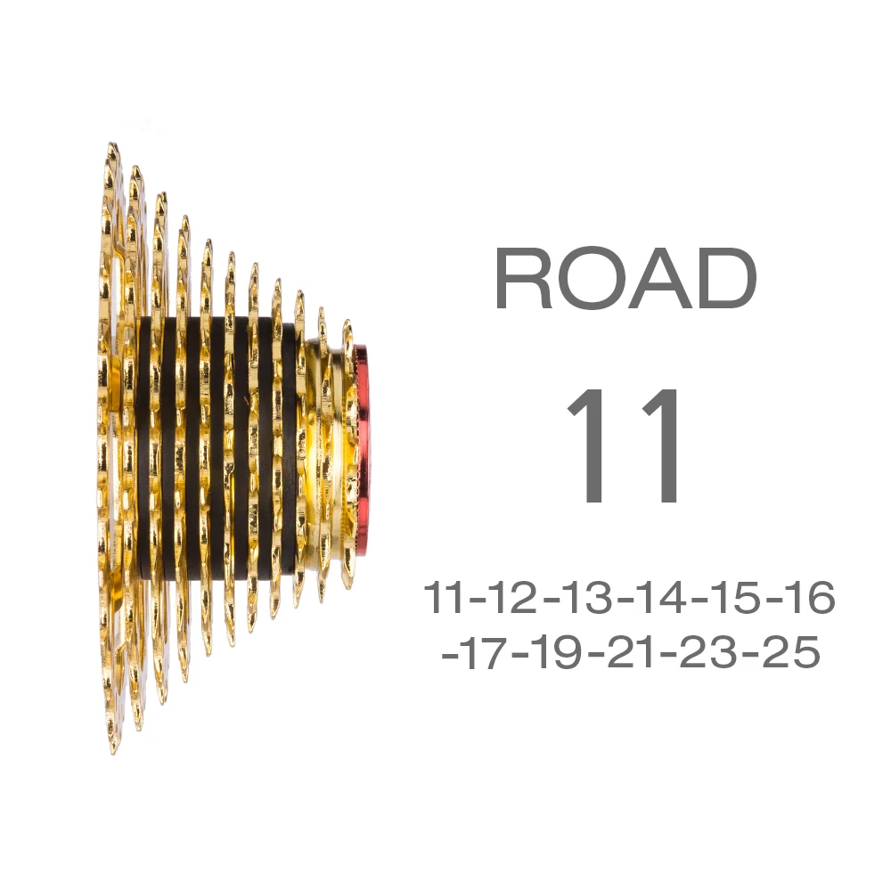 ZTTO Road Bike 11s 11-25T Gold Golden 22 Speed Freewheel Cassette Sprocket 11-25T For Parts 105 5800 Ultegra 6800 Bicycle Part
