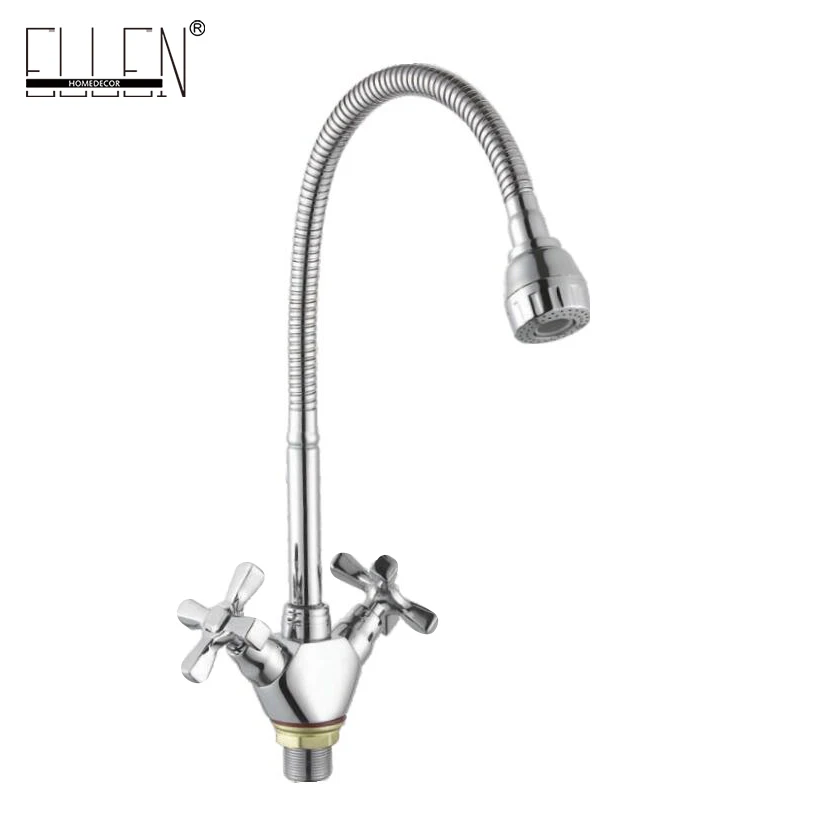 

Double handle Kitchen sink faucet Mixer Cold and Hot Kitchen Tap mixer Single Hole Water Tap torneira cozinha ELEK03