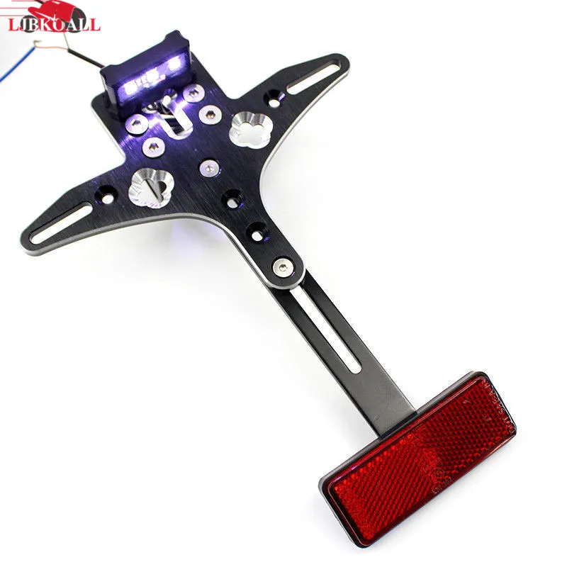 

LJBKOALL Adjustable Eliminator License Plate Bracket with LED Light for Yamaha FZ-07 MT-07 FZ07 MT07 2014 2015 2016