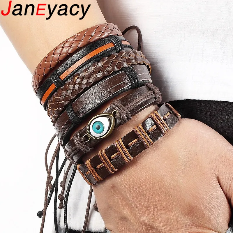 

2018 Wholesale Leather Bracelet Men Multilayer Braid Bracelets & Bangles Punk Wrap Bracelets for Women Punk Casual Men Pulseras