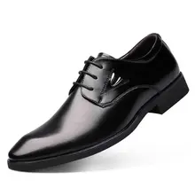 New arrival Fashion men genuine leather business style Shoes flat with round toe Comfortable breathable casual men single shoes