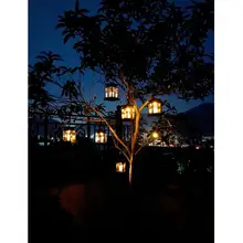 Hobbylan Открытый водонепроницаемый Солнечный имитировать мерцание пламени лампа Сад Освещение Luminaria Lamparas