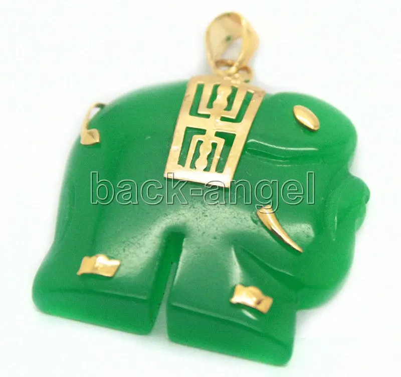 Free Fashion jewelry dark green Elephant Pendant Necklace 17'' | Украшения и аксессуары