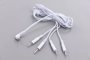 

5pcs/lot DC 2.5MM Button 4 in 1 way electrode wires cable for digital therapy massager,slimming machine