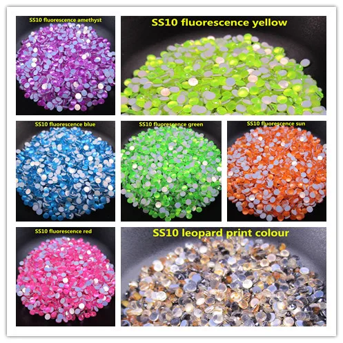 

Hotfix Rhinestones Flatback Rhinestone Fluorescence Colour SS10 Rhinestone Crafts Nail Art Decorations 1440Pcs Strass Nail Art