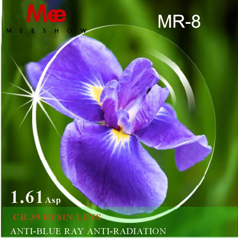 

1.61 ASP Resin lenses Optical Lens UV400 Reflective Coating Lens anti blue ray Optical lens for Myopia and Reading MR Lens