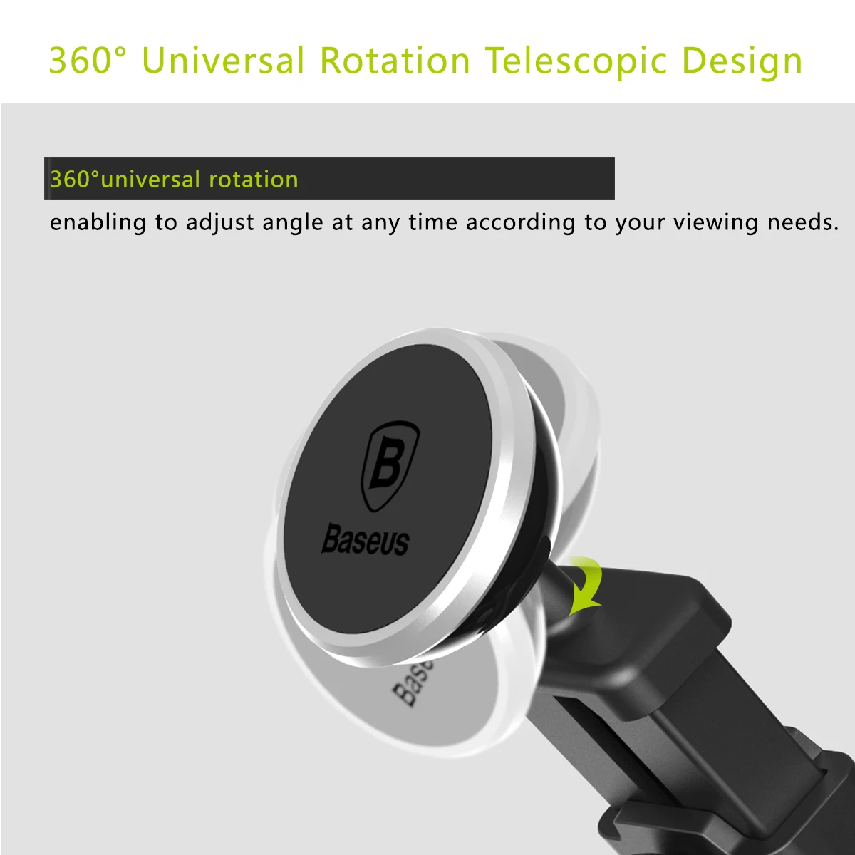 Baseus Magnetic Car Phone Holder For iPhone Xs Max X 8 Telescopic Suction Cup Car Dashboard Mount Cell Mobile Phone Holder Stand